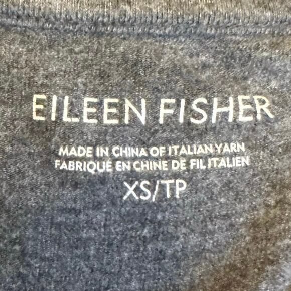 Eileen Fisher Charcoal Gray Italian Yarn Long Sleeve Tunic Top Women’s XS - Picture 3 of 5